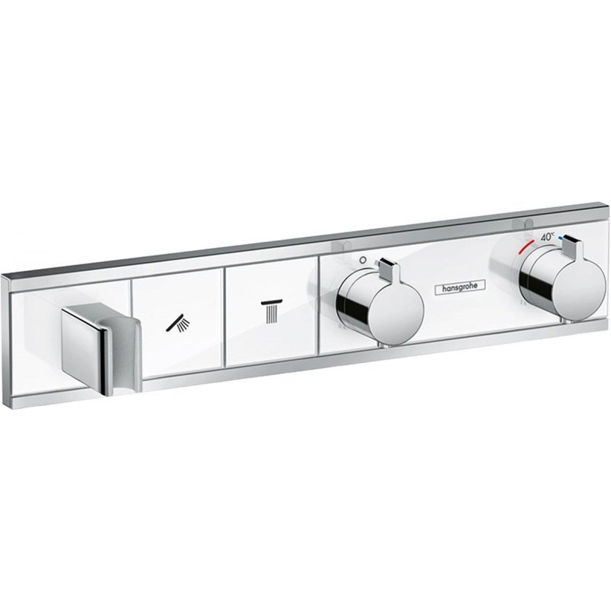 Смеситель для душа встраиваемый Hansgrohe RainSelect 15355400, хром/белый