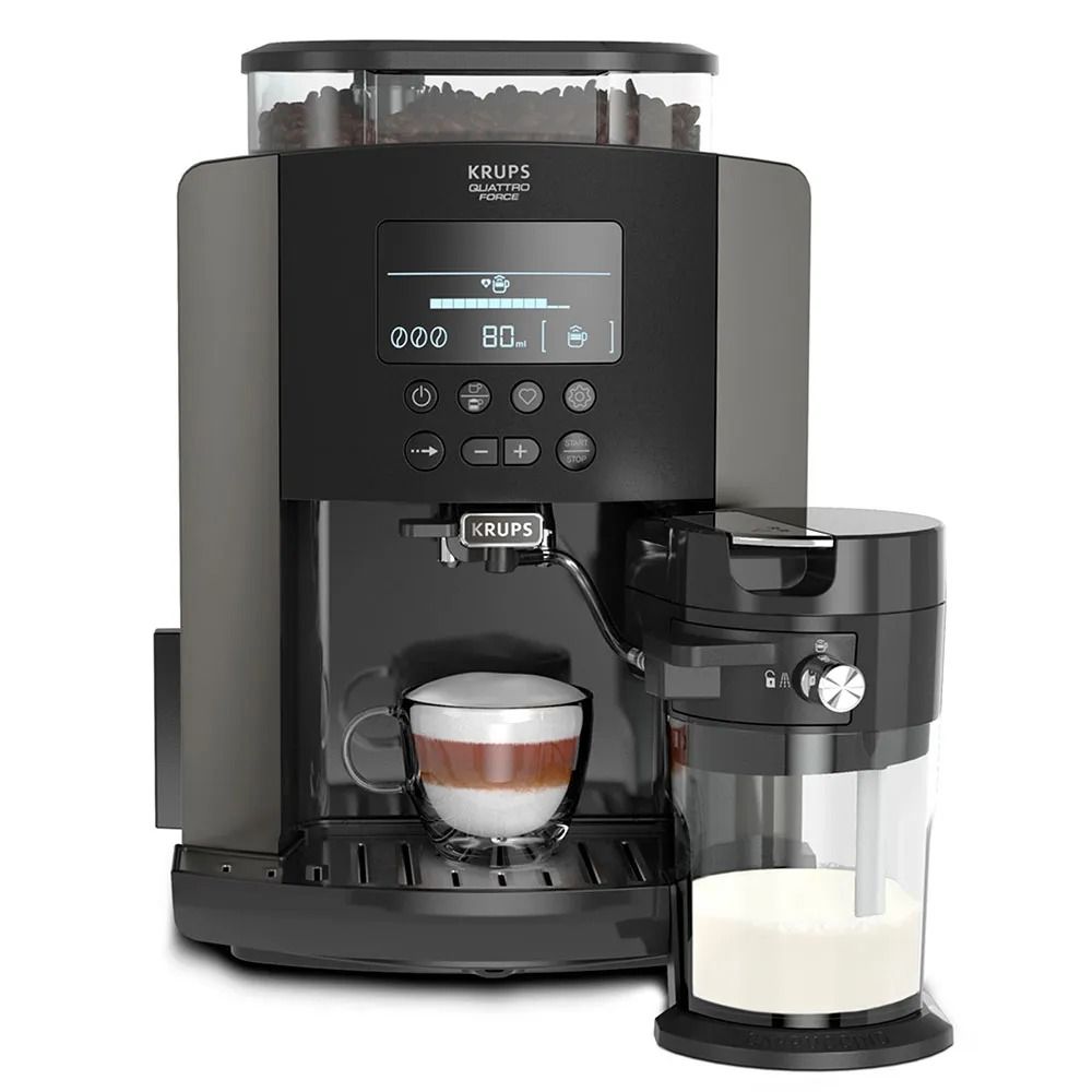 Кофемашина автоматическая Krups EA819E10, черный/коричневый