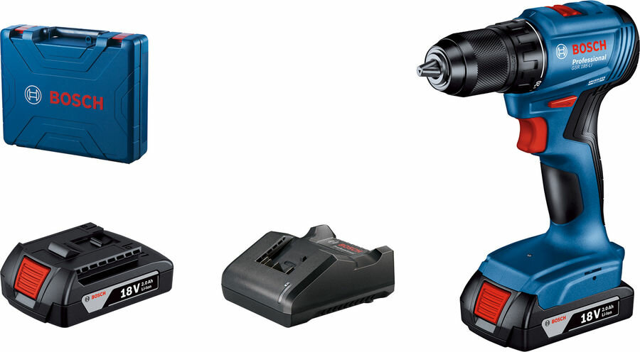 Дрель-шуруповерт Bosch GSB 185-LI 2Ач, с двумя аккумуляторами (06019k3100)