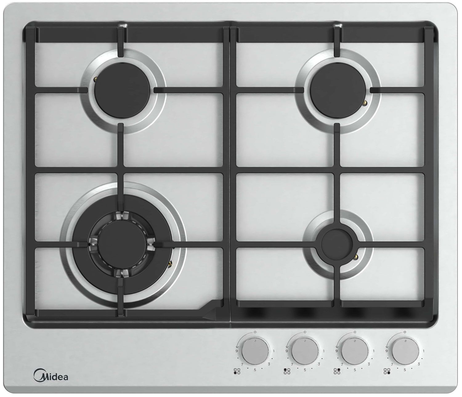 Варочная панель газовая Midea MG693TX, нержавеющая сталь