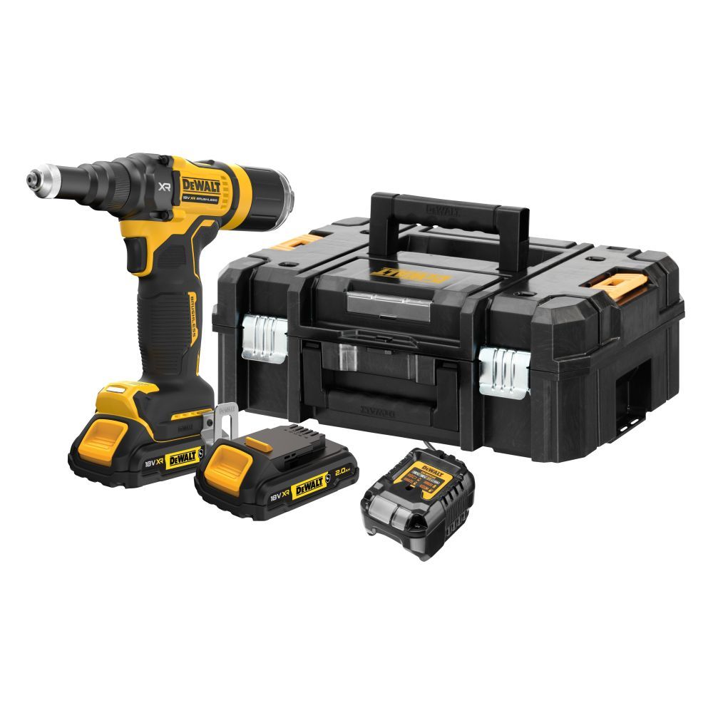 Пистолет заклепочный аккумуляторный DeWALT DCF403D2GT-QW (кейс, с 2 АКБ и ЗУ)