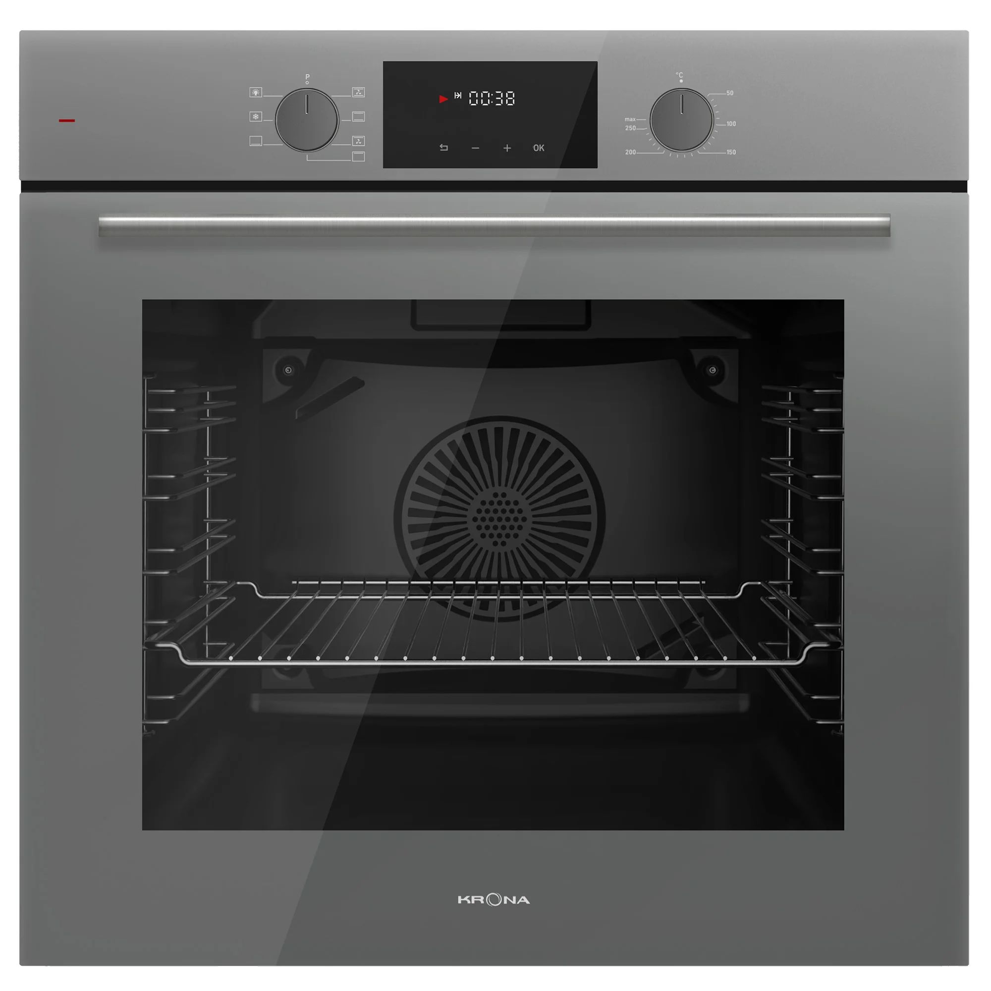 Духовой шкаф электрический Krona MYSTERIUM max 60 GR, серый