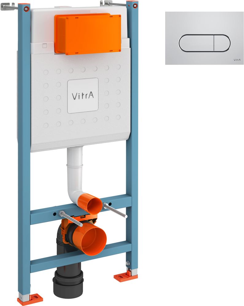Система инсталляции для унитазов VitrA V-Fix Core 732-5800-01 (с кнопкой, хром) арт.800-1873