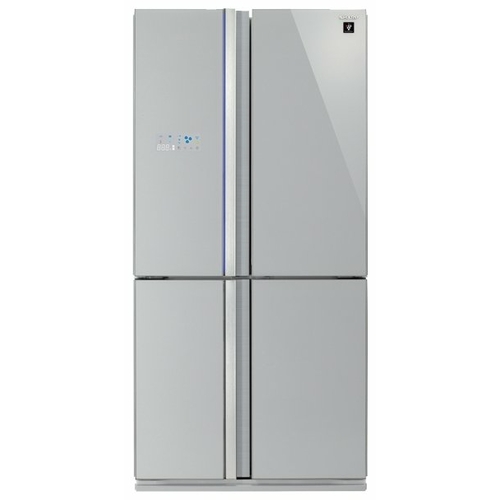 Холодильник Side-by-Side Sharp SJ-FS97V-SL, серебристый/безрамочное стекло