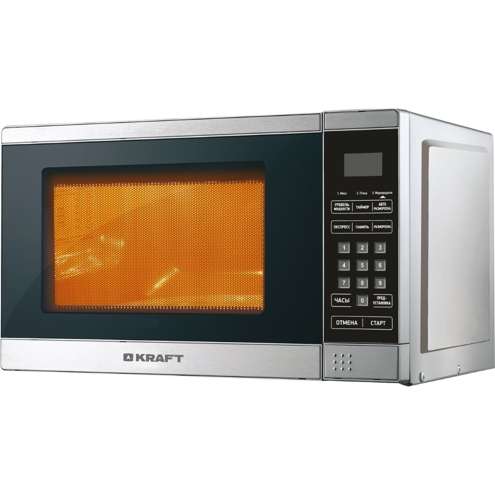 Микроволновая печь Kraft KF20MW7S-300D, серебристый/черный