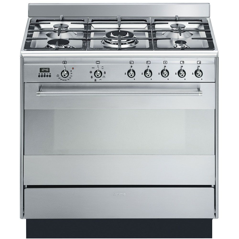 Плита комбинированная Smeg SUK91MFX9, нержавеющая сталь