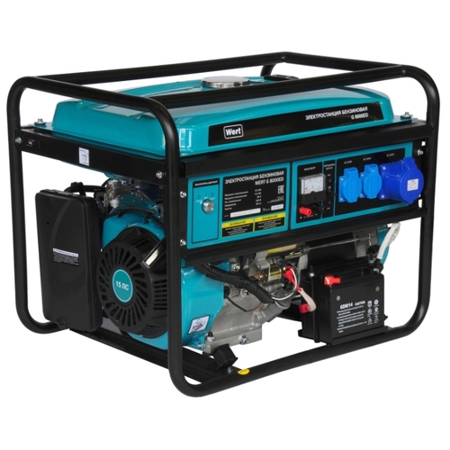 Генератор бензиновый Wert G8000ED 6000 Вт
