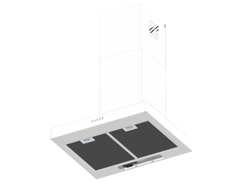 Вытяжка Т-образная Oasis KA-60W (P)
