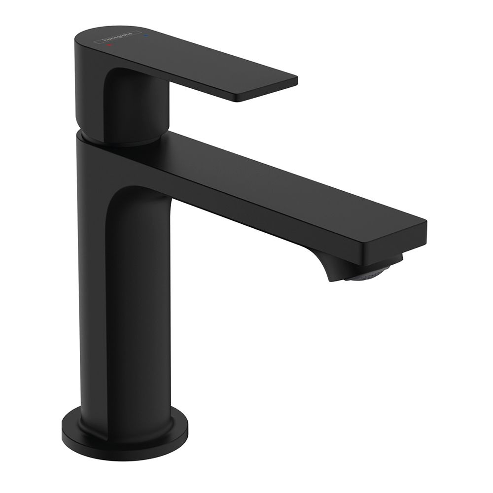 Смеситель для раковины Hansgrohe Rebris E 72557670 (с донным клапаном), черный матовый