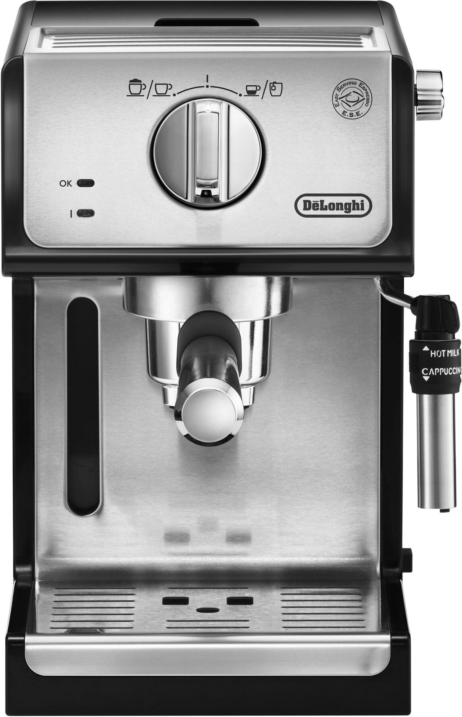 Кофеварка рожковая DeLonghi ECP 35.31, серебристый/черный