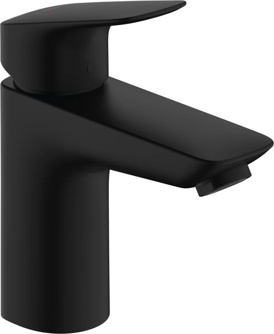 Смеситель для раковины Hansgrohe Logis 100 71107670 (с донным клапаном), черный матовый