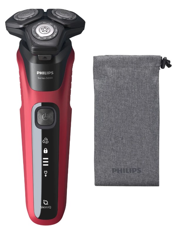 Электробритва для сухого и влажного бритья Philips Series 5000 SkinIQ S5583/10 красный/черный