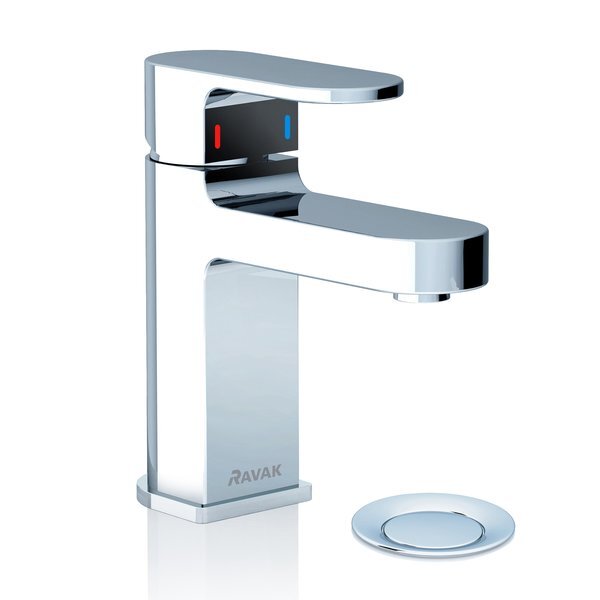 Смеситель для раковины Ravak Chrome CR 011.00 X070053 (с донным клапаном), хром