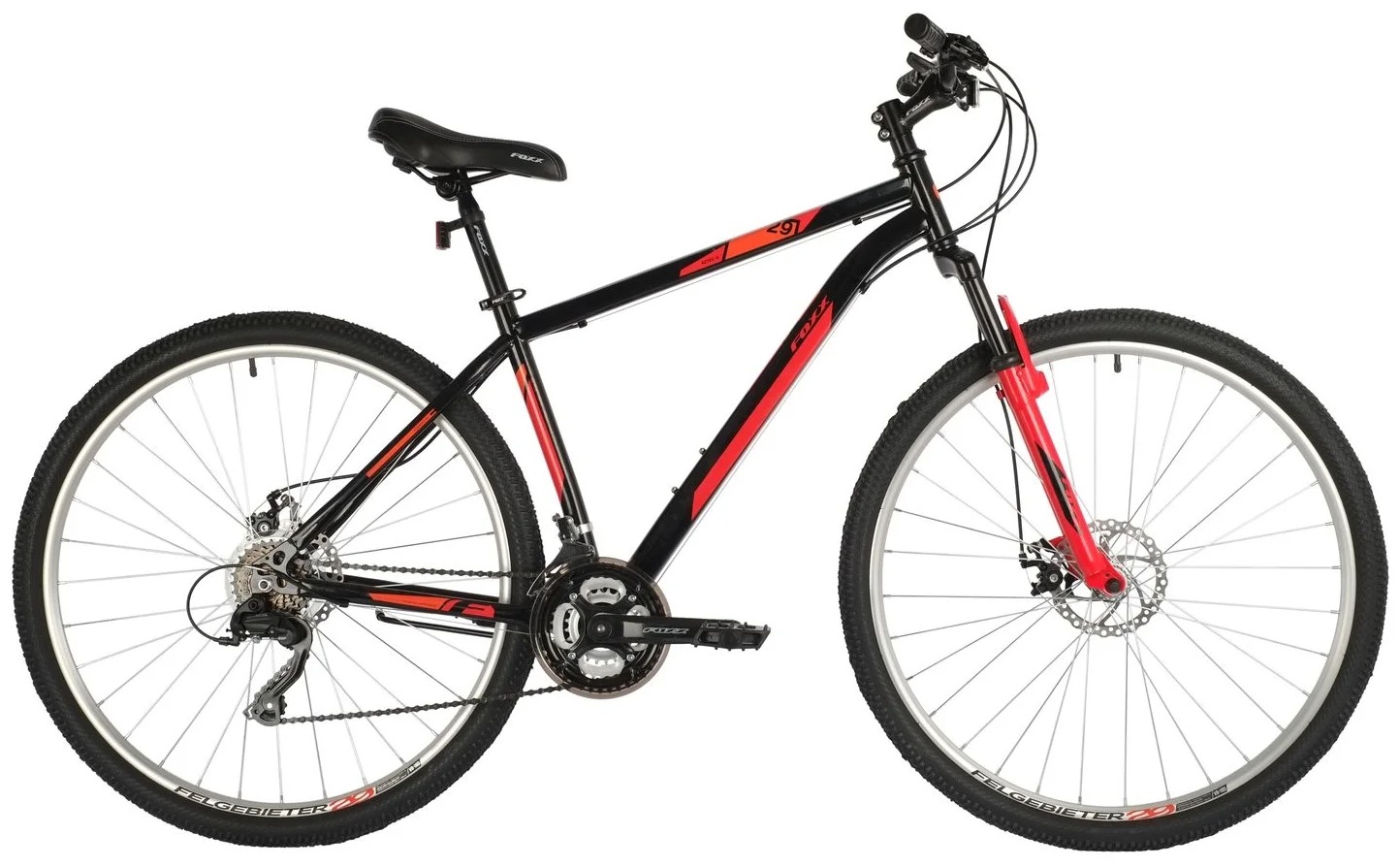 Велосипед горный 29 Foxx AZTEC D RD1, 18-ск, рама 22 красный