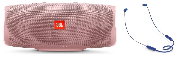 Портативная акустика JBL Charge 4 + наушники T110BT pink