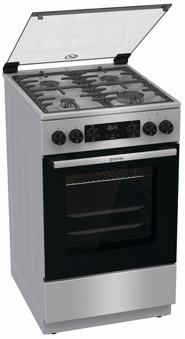 Плита комбинированная Gorenje GKS5C74XF, нержавеющая сталь