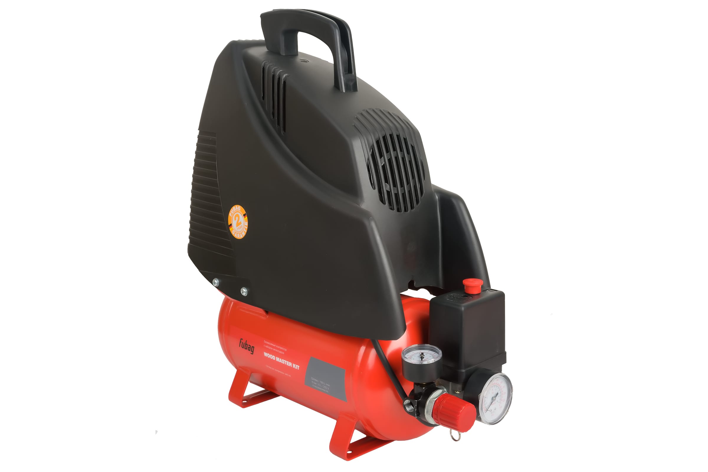 Компрессор Fubag WOOD MASTER KIT + 4 (OL 195/6 + 4 предмета)