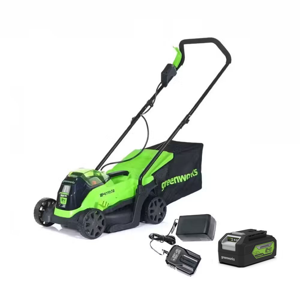 Газонокосилка аккумуляторная GreenWorks GD24LM33K4 (с АКБ и ЗУ)
