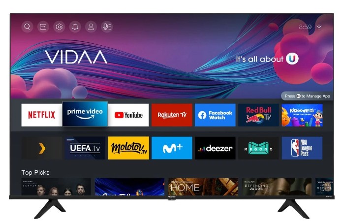 Телевизор Hisense 65A6BG черный/черный