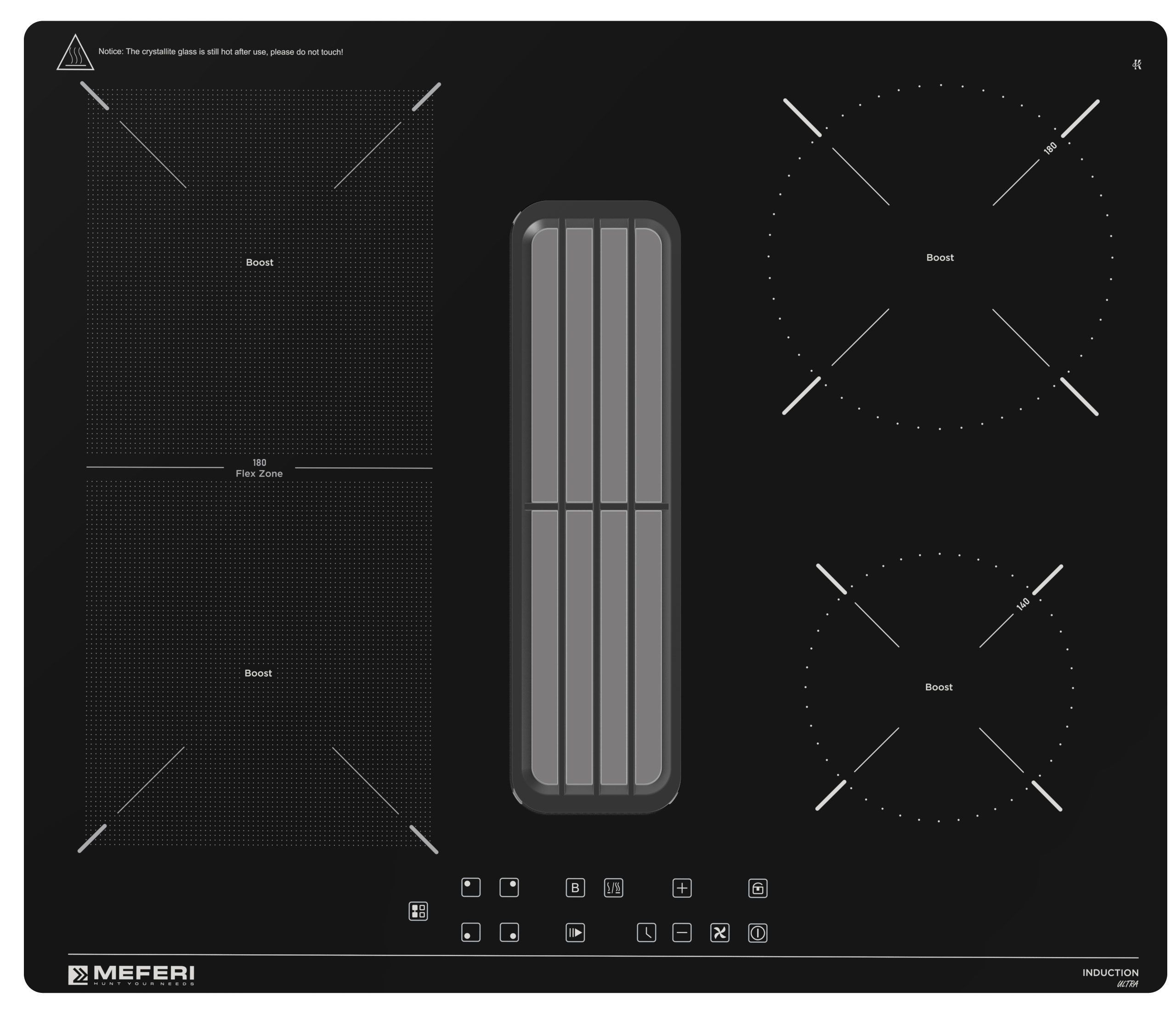 Варочная панель индукционная Meferi XSMART60BK ULTRA, черный