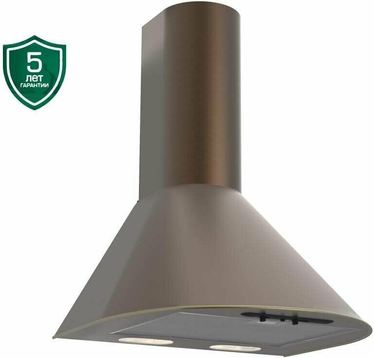 Вытяжка каминная Elikor Эпсилон 50П-430-П3Л медный антик/золото