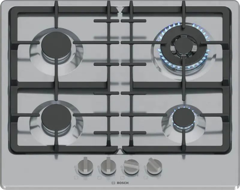 Варочная панель газовая Bosch PGH6B5K90R, нержавеющая сталь