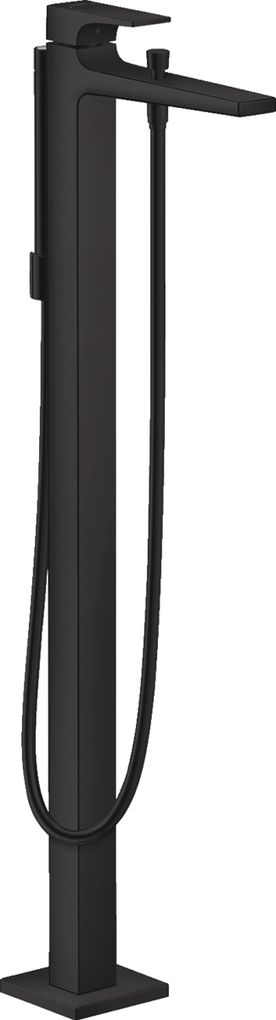Смеситель для ванны напольный Hansgrohe Metropol 32532670 (с душевым гарнитуром), матовый черный