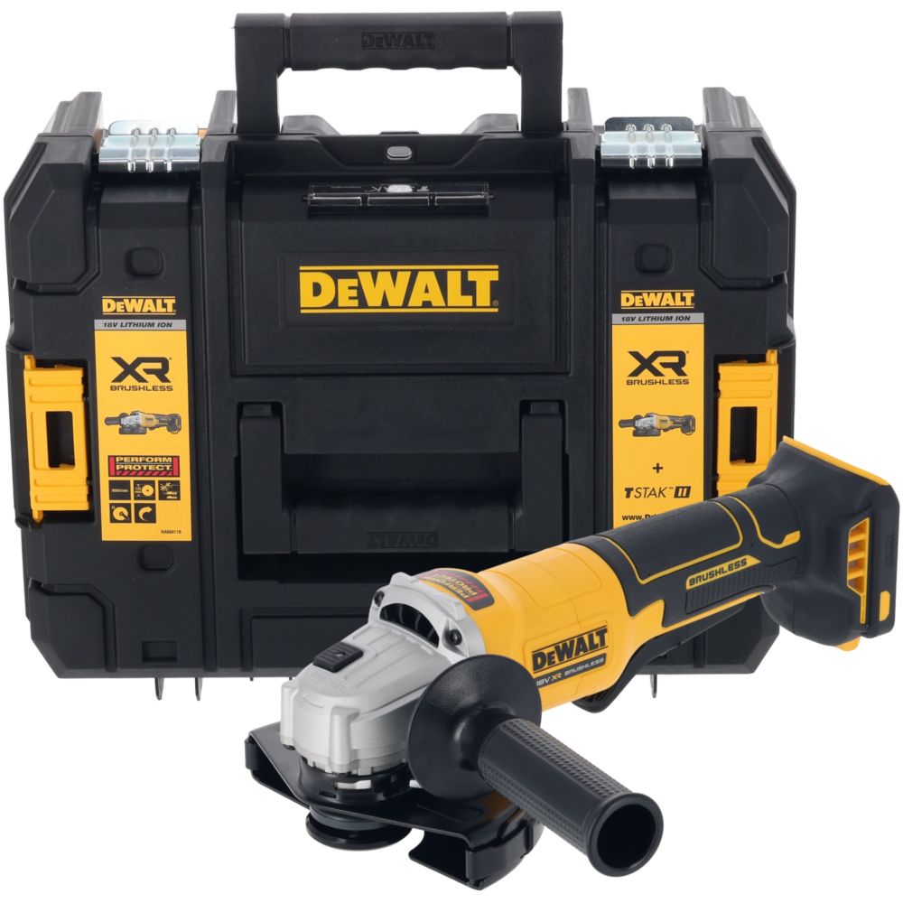 Угловая шлифмашина (болгарка) аккумуляторная DeWALT DCG408NT-XJ (кейс, без АКБ и ЗУ)