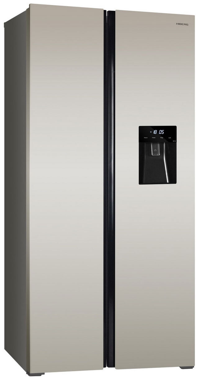 Холодильник Side-by-Side HIBERG RFS-484DX NFH Inverter, шампань