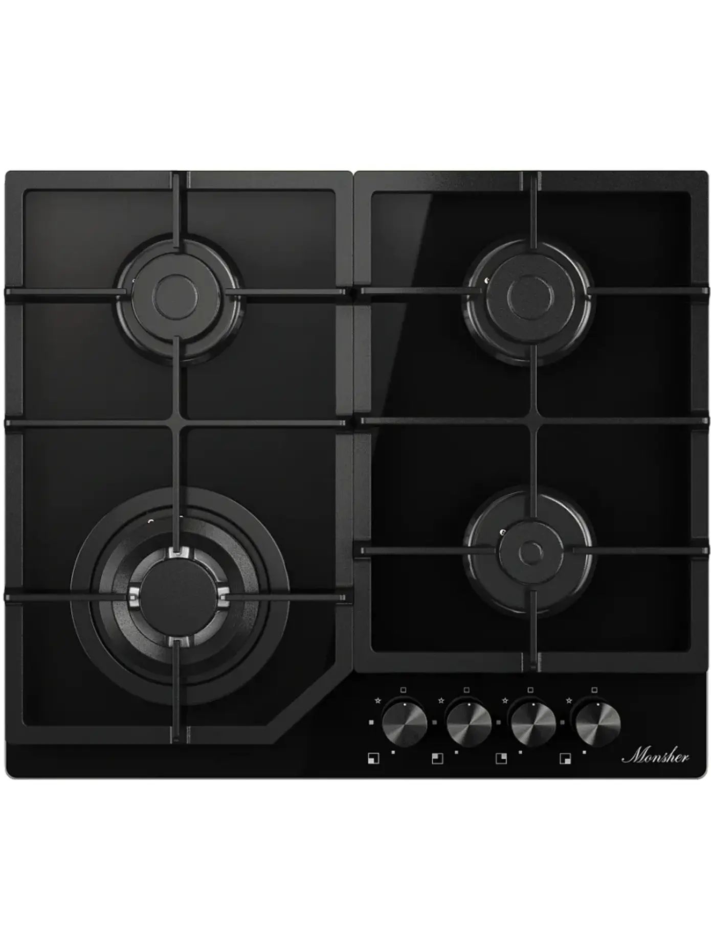 Варочная панель газовая Monsher MGG 63 Noir, черный
