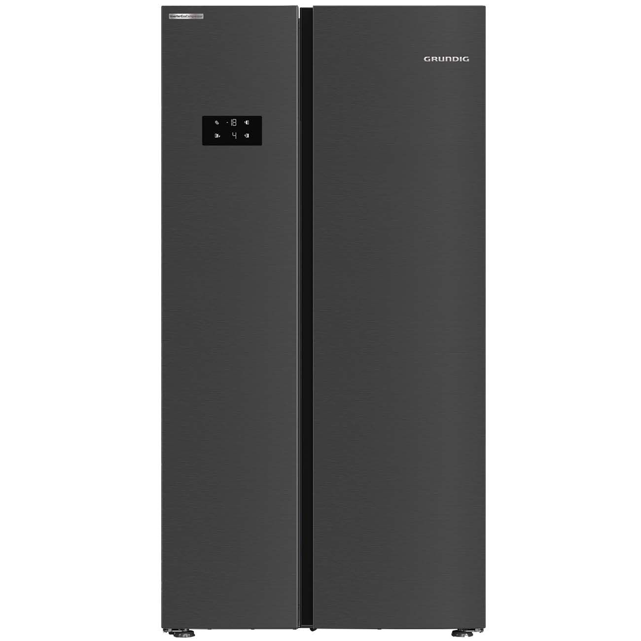 Холодильник Side-by-Side Grundig GSN30110FXBR, стальной антрацит
