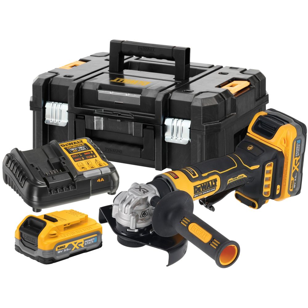 Угловая шлифмашина (болгарка) аккумуляторная DeWALT DCG404S2T-QW (кейс,с 2 АКБ и ЗУ)