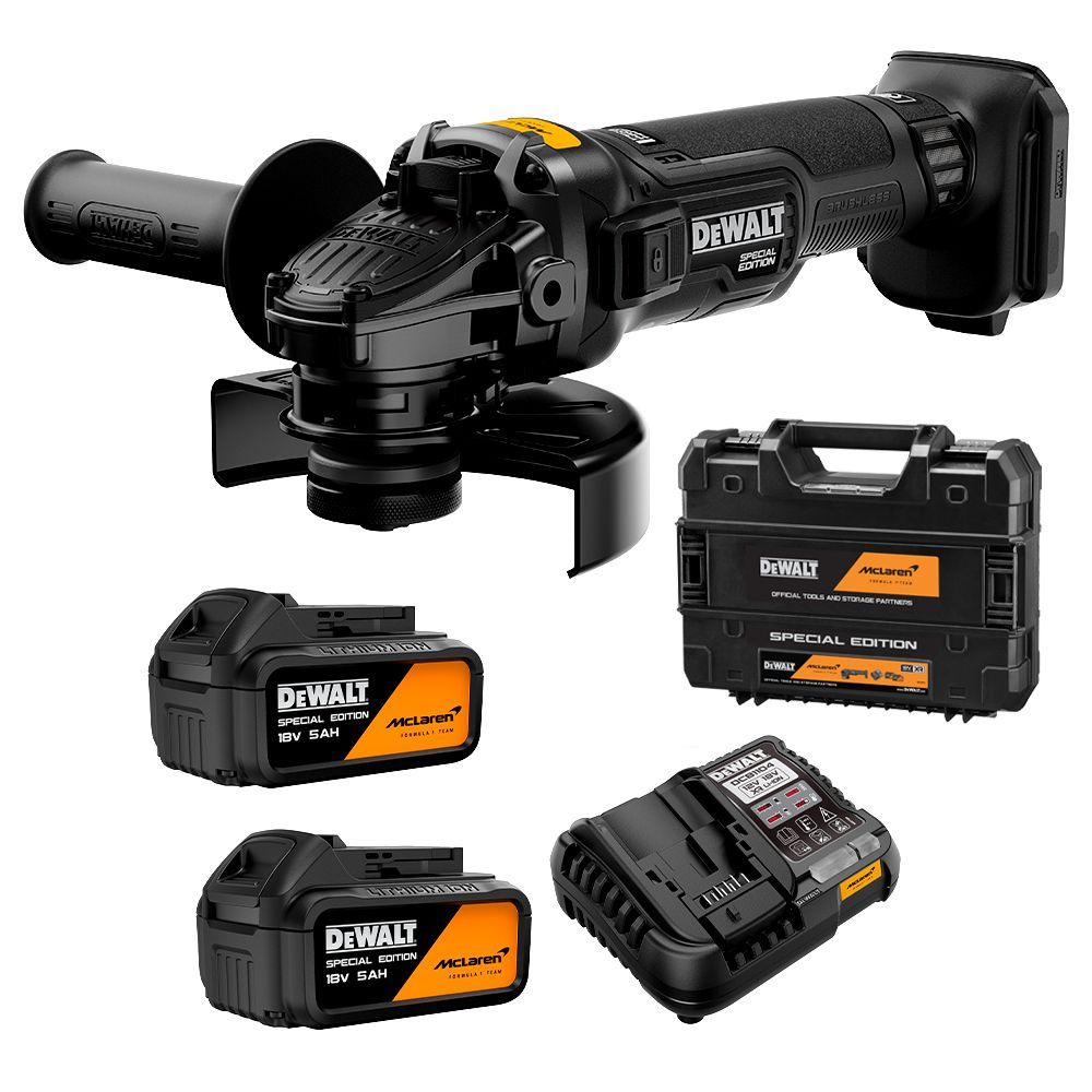 Угловая шлифмашина (болгарка) аккумуляторная DeWALT DCG45MP2T-QW (кейс,с 2 АКБ и ЗУ)