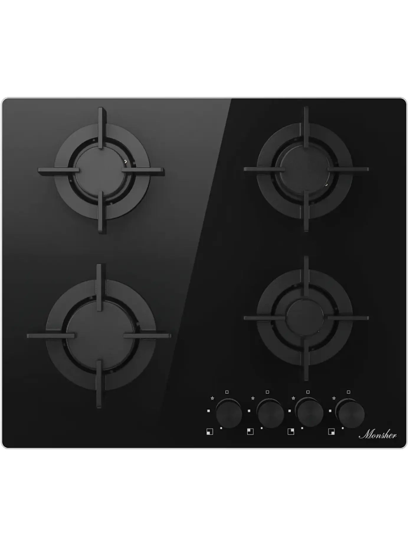 Варочная панель газовая Monsher MGG 64 Noir, черный