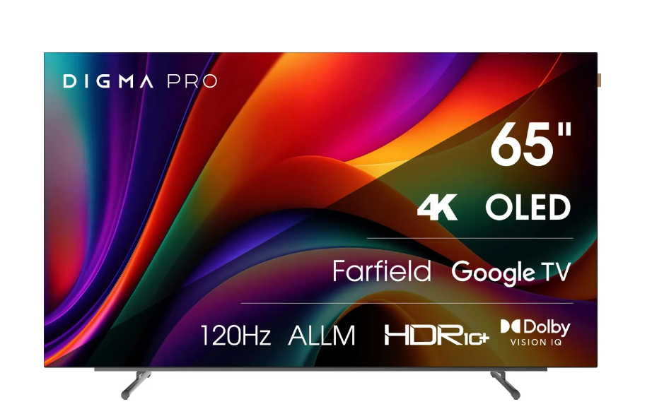 Телевизор Digma Pro OLED 65M, черный/серебристый