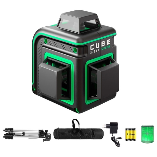 Уровень лазерный ADA instruments CUBE 3-360 GREEN PROFESSIONAL EDITION (А00573) со штативом