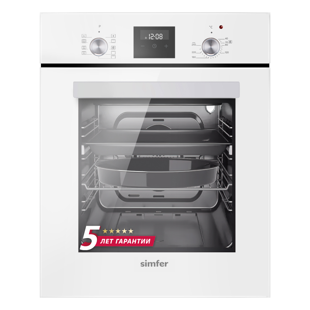 Духовой шкаф электрический Simfer B4EW59070, белый