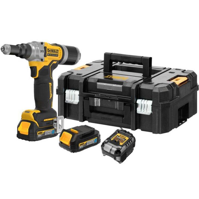 Заклепочник аккумуляторный DeWALT DCF414E2GT-QW (с 2 АКБ и ЗУ)
