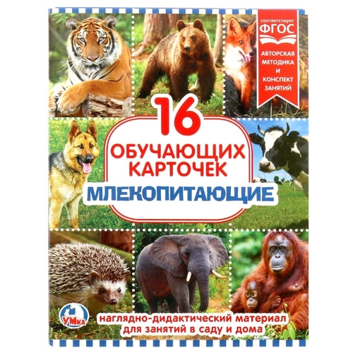 Набор карточек Умка Млекопитающие 21.8x16.7 см 16 шт.