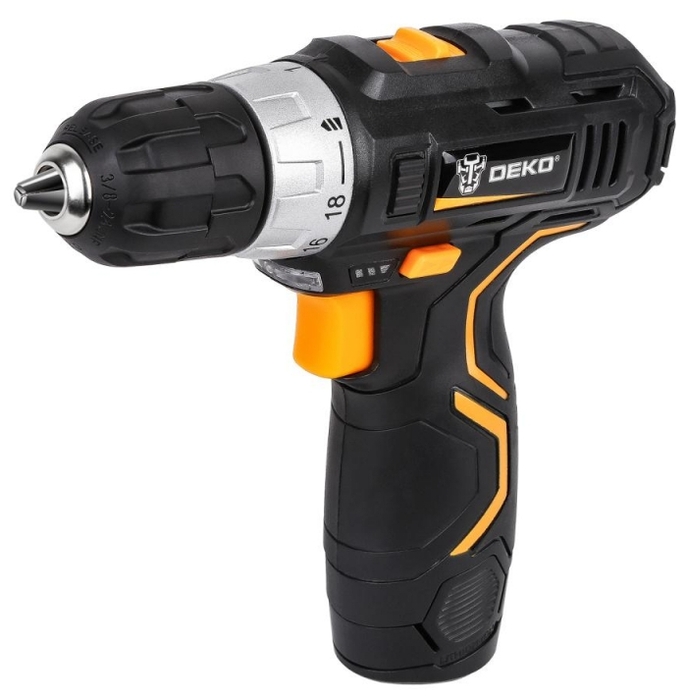 Дрель-шуруповерт аккумуляторная DEKO GCD12DU3 SET 5 Li-Ion 1.5 А·ч 12 В x2 кейс
