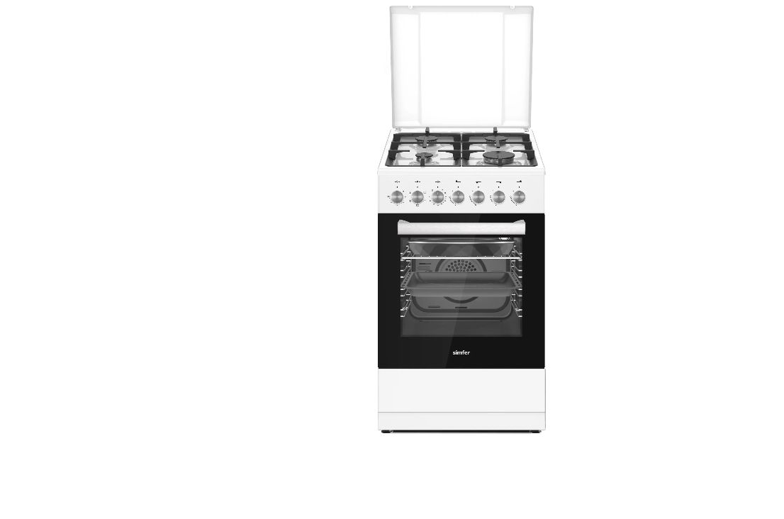 Плита комбинированная Simfer F56MW46015, белый