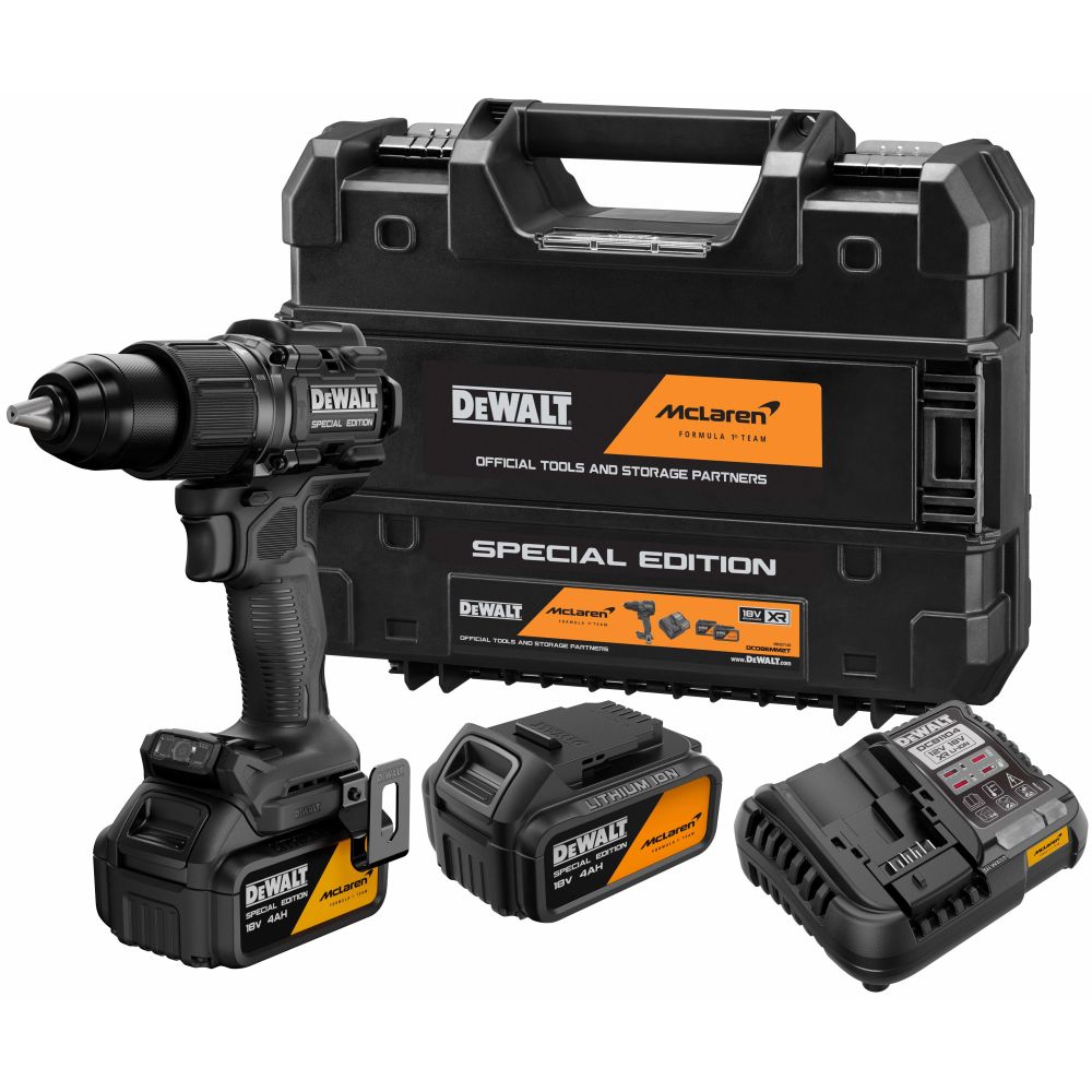 Дрель-шуруповерт аккумуляторная DeWALT McLaren Limited Edition DCD86MM2T-QW (кейс, с 2 АКБ и ЗУ)