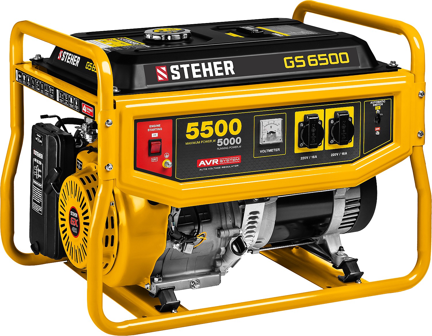 Генератор бензиновый Steher GS-6500 (5500 Вт)