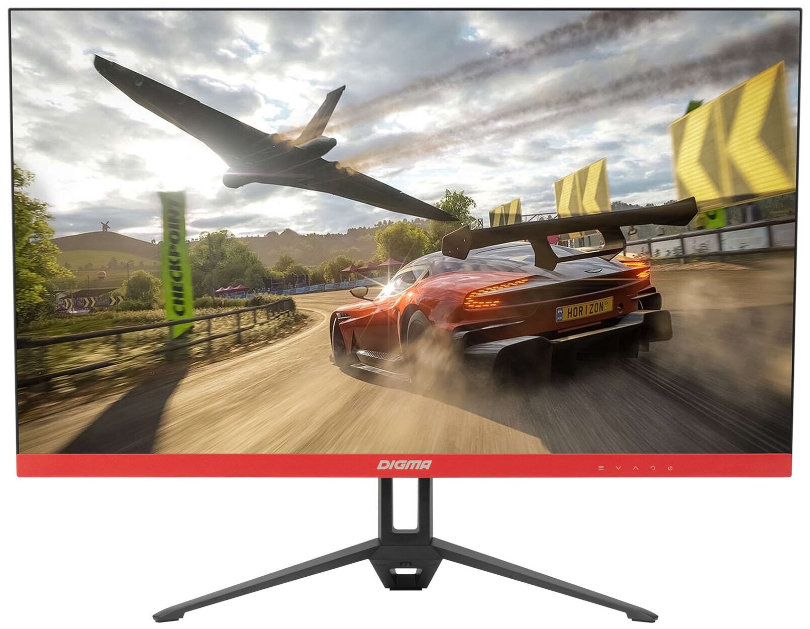 Монитор Digma Gaming DM-MONG2410, IPS, черный/красный