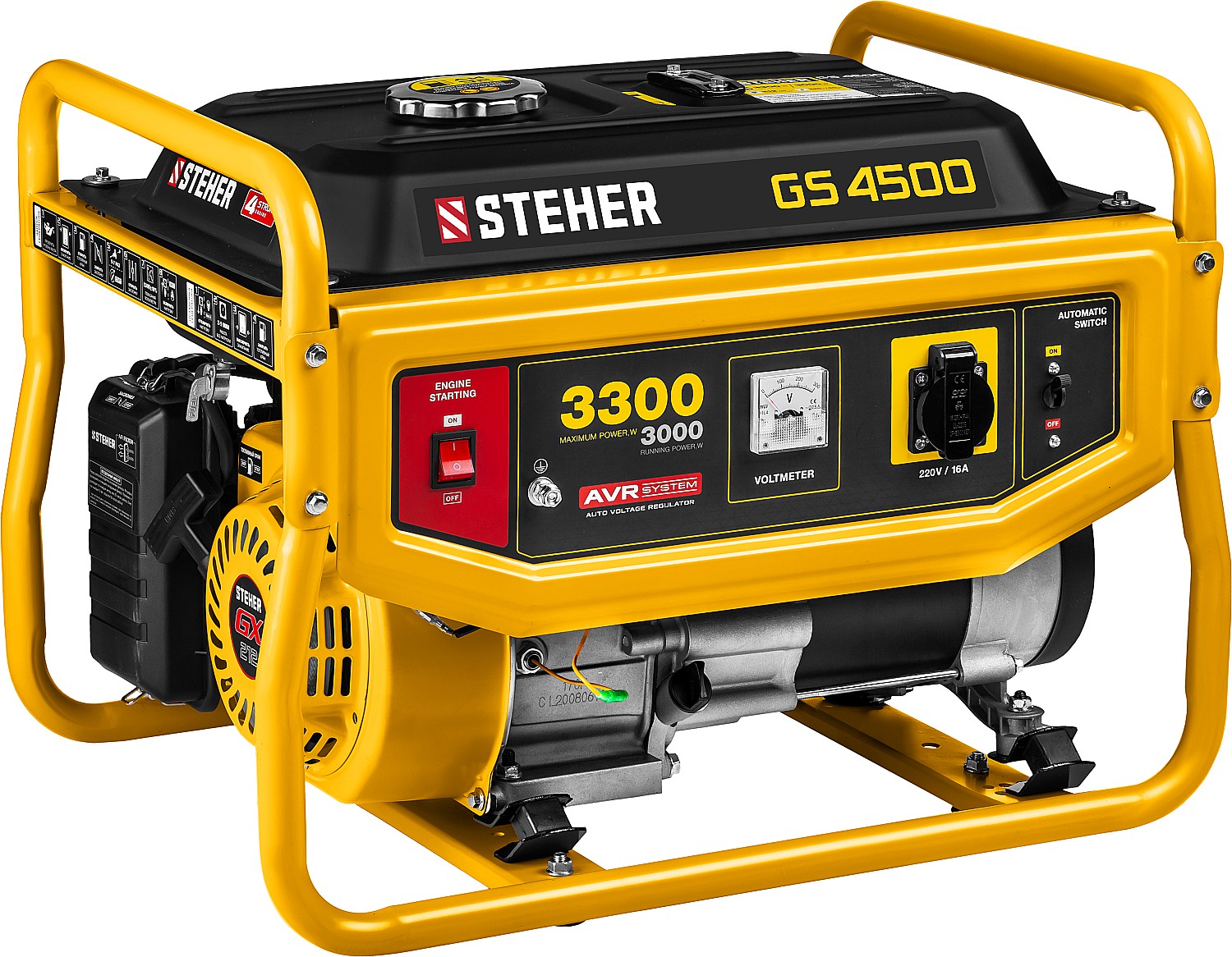 Генератор бензиновый Steher GS-4500 (3000 Вт)