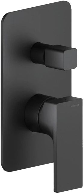 Смеситель для ванны встраиваемый Nobili Seven SE124100BM (внешняя и скрытая часть), матовый черный