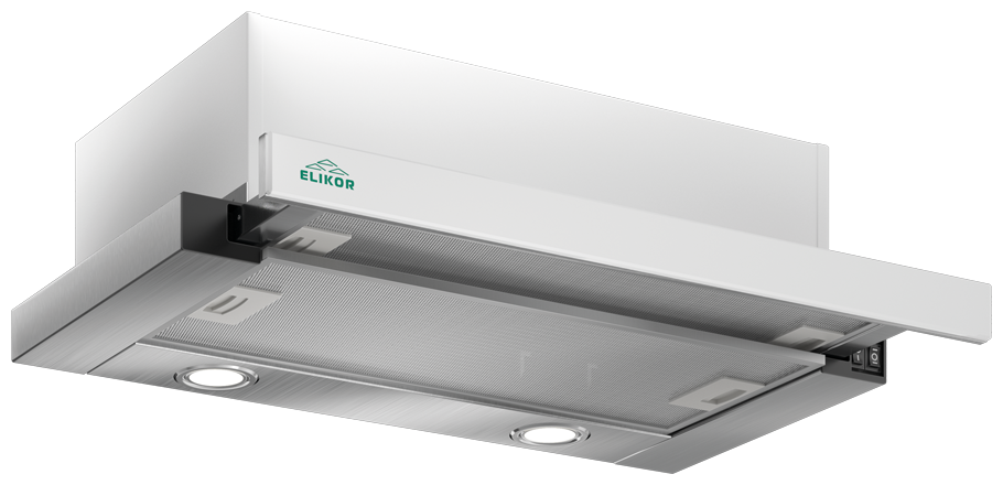 Вытяжка  ELIKOR BUILT-IN INTEGRA 50N-400-V2D, нерж. сталь/белое стекло