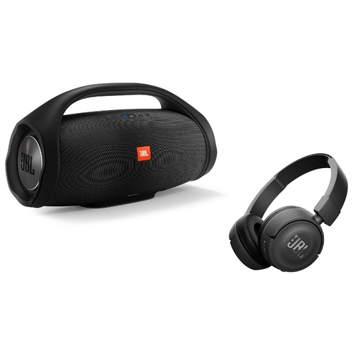 Портативная акустика JBL Boombox + наушники T450BT squad
