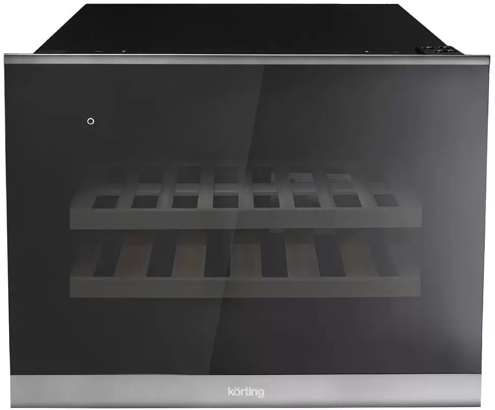 Винный шкаф встраиваемый Korting KFW 501 SL GXN, черный/нержавеющая сталь