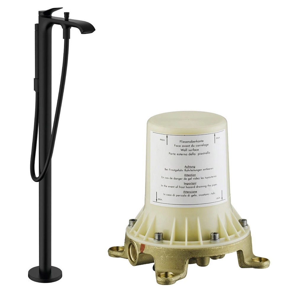 Смеситель для ванны Hansgrohe 75445670S Vivenis (со скрытой частью), черный